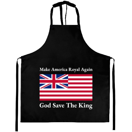Funny Red Blue Make America Royal Again Flag Aprons