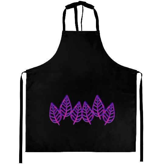 Leaves pattern leaf icon nature purple Aprons