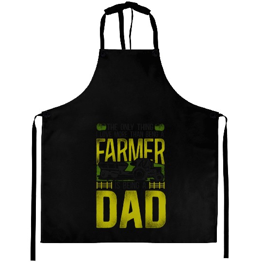 Farming Farmer Dad Father Tractor Aprons