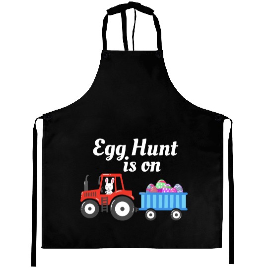 Egg Hunt is On Easter Sunday Christian Holiday Aprons