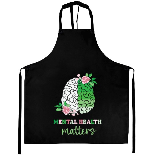 Green and Pink : Mental Health Matters Aprons
