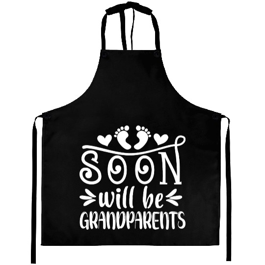 You Will Soon Become Grandparents. Grandma Grandpa Aprons