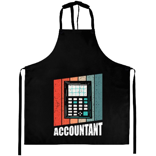 Retro Vintage Accountant Calculator Accounting CPA Aprons