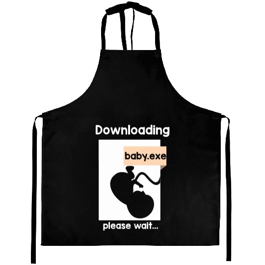 New Baby Loading Computer Science New Dad Mom Aprons