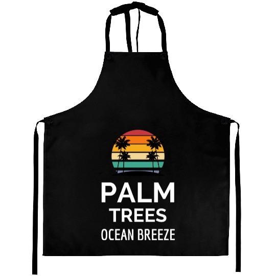 Palm trees ocean breeze Aprons