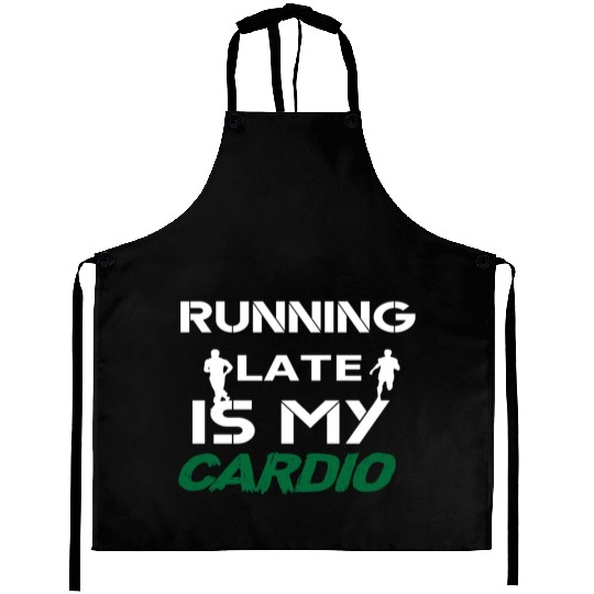 Running Lover Quote Cardio Exercise Aprons