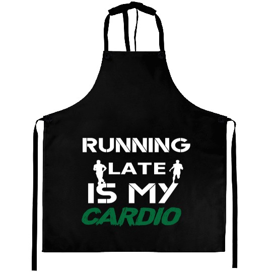 Running Lover Quote Cardio Exercise Aprons