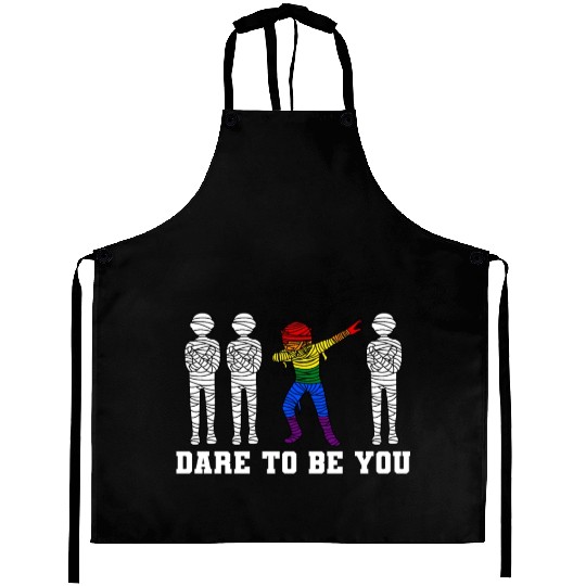 Dabbing Mummy LGBTQ Pride Halloween Aprons