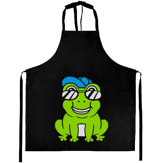 Sunglasses Cap Frog Boy Aprons