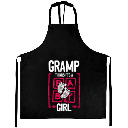 Gramp Thinks It's a Girl Gender Reveal Funny Baby Aprons