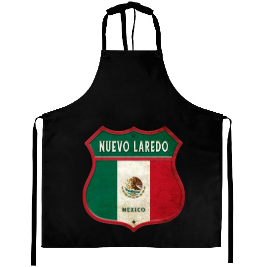 Nuevo Laredo Mexico Crest Design Aprons