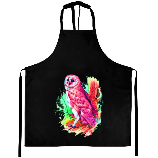 Great Owl Illustrate Aprons