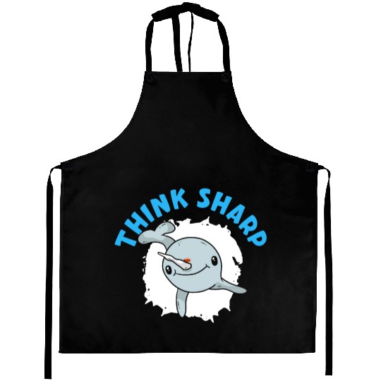 Think Sharp Narwhal Unicorn Of The Sea Animal Aprons