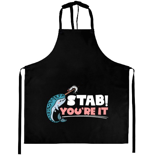 Stab You're It Narwhal Unicorn Of The Sea Animal Aprons
