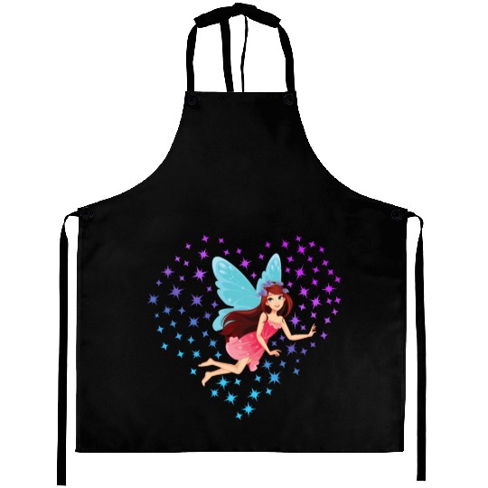 Fairy Heart Stars Vintage Love Fairies Fantasy Aprons