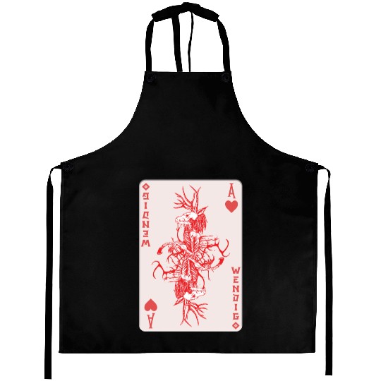 Folk Creature Wendigo Card Halloween Cryptid Aprons