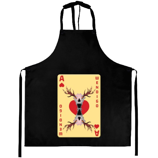 Folk Creature Card Wendigo Halloween Cryptid Aprons