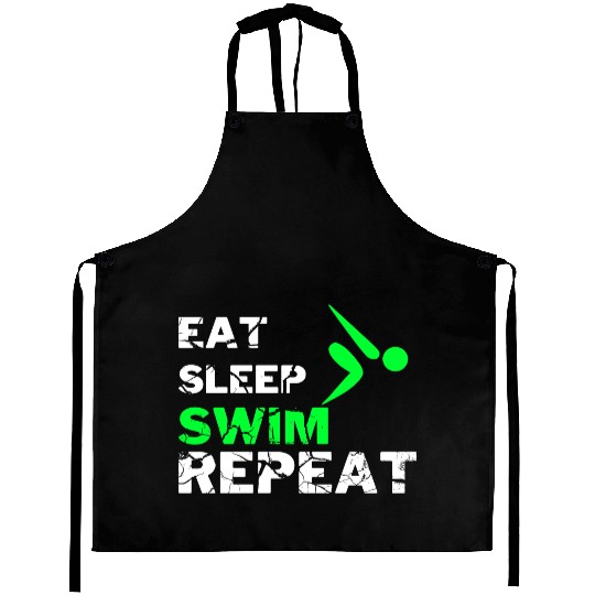 EAT SLEEP SWIM REPEAT Aprons