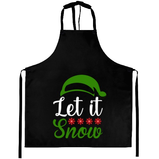 Let it snow Funny Christmas Aprons