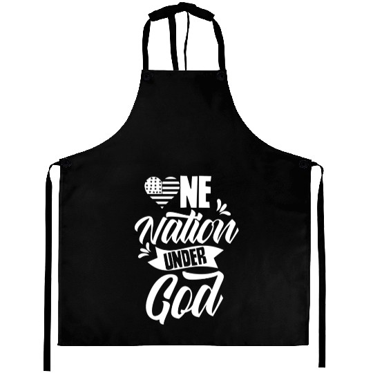 One Nation Under God America USA American US Aprons