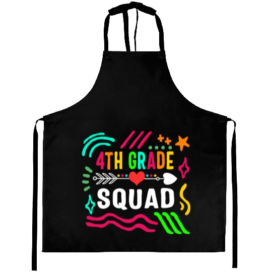 Back to School Aprons, 4th Grade Squad Arrow Aprons,