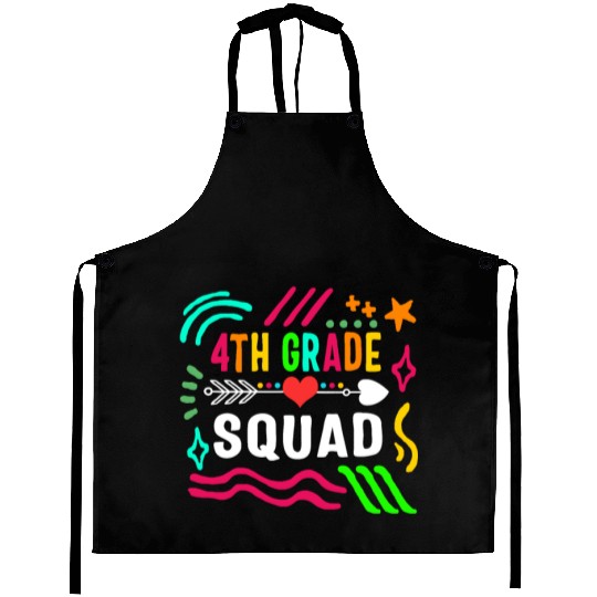 Back to School Aprons, 4th Grade Squad Arrow Aprons,
