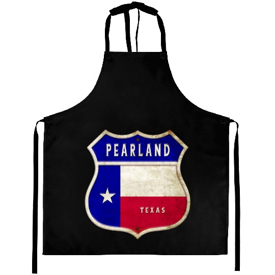 Pearland Texas crest flag design Aprons
