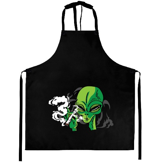 Alien Smoking Gangster Gift Aprons
