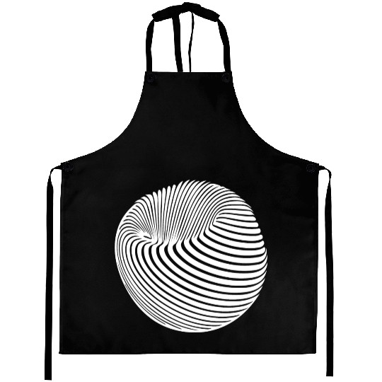 Geometric Sphere Body With Stripes Aprons