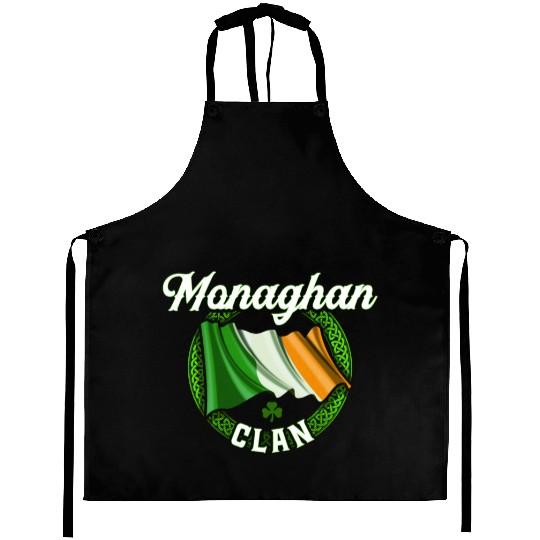Monaghan Surname Irish Last Name Ireland Flag Aprons