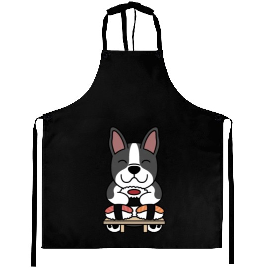 Sushi Lover Boston Terrier Aprons