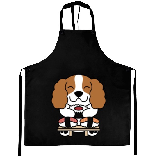 Sushi Lover Cavalier King Charles Spaniel Aprons