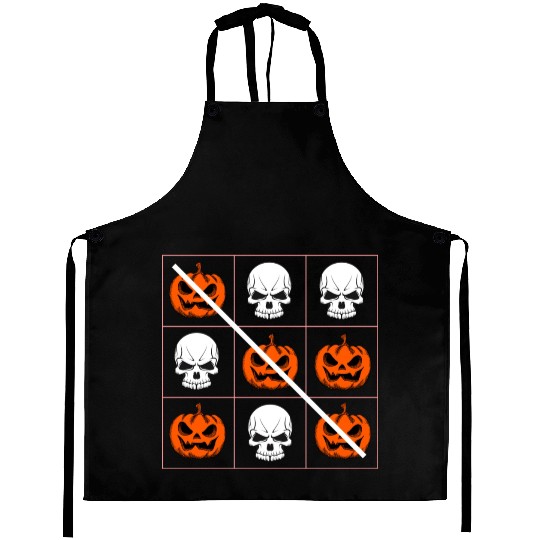 Halloween Three in a Row Game Pumpkin Skulls Aprons
