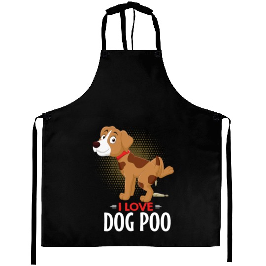 I Love Dog Poo Aprons