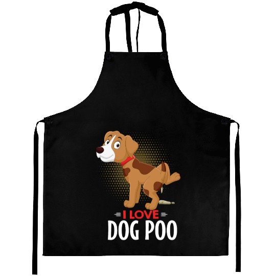 I Love Dog Poo Aprons