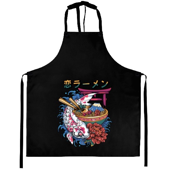 Ramen Koi Fish Japan Tokyo Kawaii Aprons