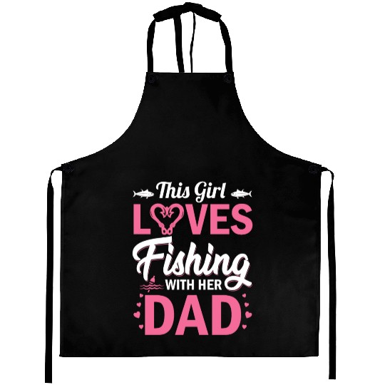 Daughter Fishing Dad Daughter Matching Fishing Aprons