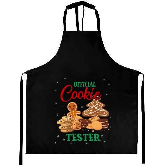 Official Cookie Taster Christmas Cute Holiday Aprons