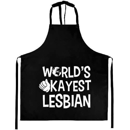 LGBT Gay Pride Lesbian World's Okayest Lesbian Aprons