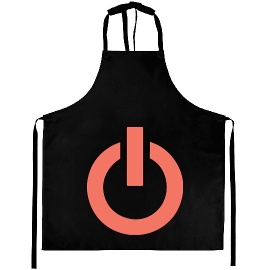Power button symbol Aesthetic Design Aprons