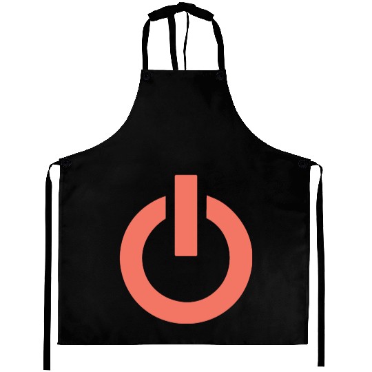 Power button symbol Aesthetic Design Aprons