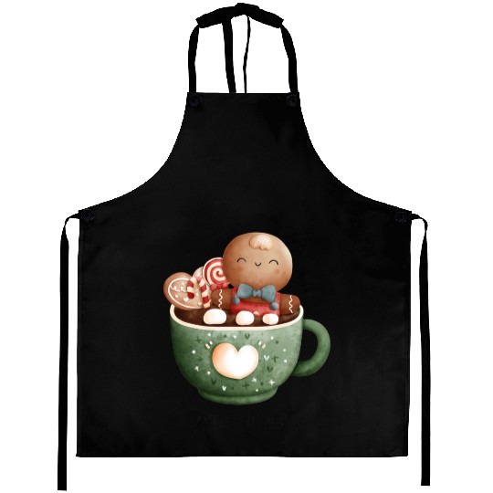 Christmas Gingerbread Graphic Aprons