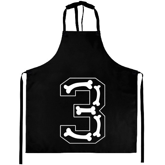Number 3 Halloween Skeleton Costume For Boys Kids Aprons