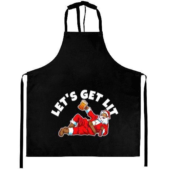 Lets get lit christmas Aprons