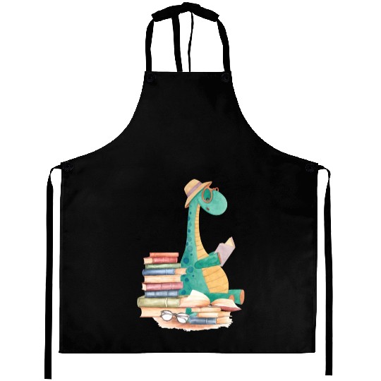 Reading Dinosaur Book Lover Aprons