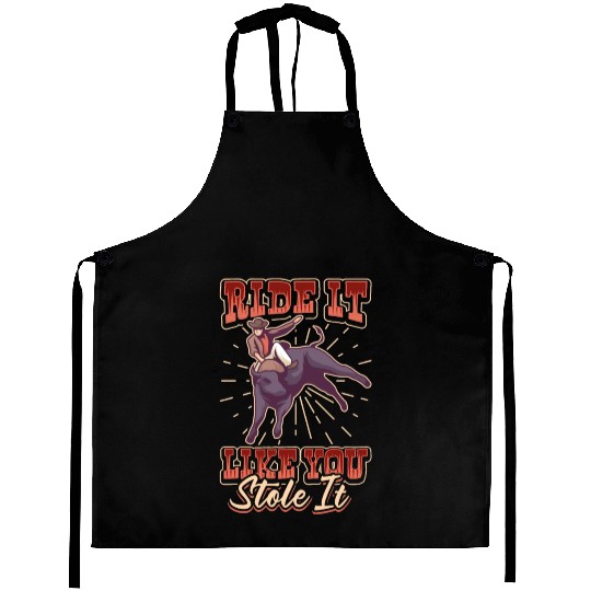 Rodeo Bull Riding Livestock Show Farmer Cattle Aprons