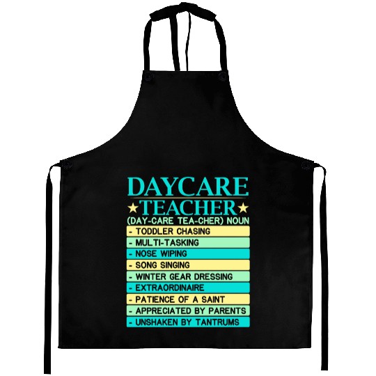 Daycare Teacher Childcare Educator Director Aprons