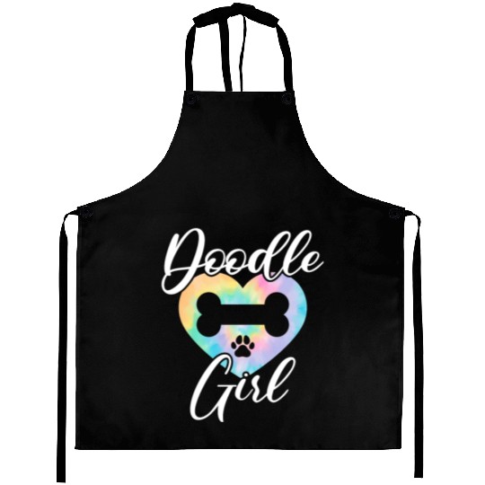 Doodle Girl Goldendoodle Dog Lover Puppy Paw Love Aprons
