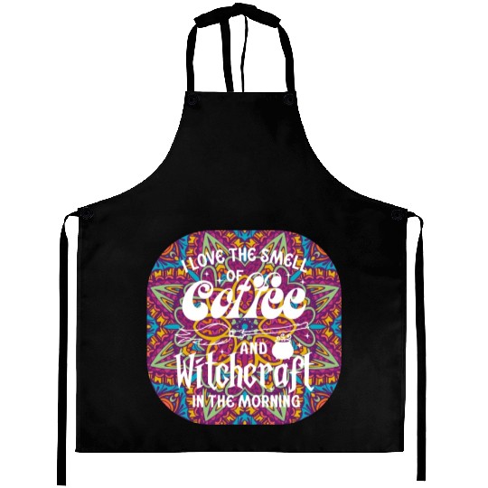 Witchy Funny Quote On a Mandala purple Aprons