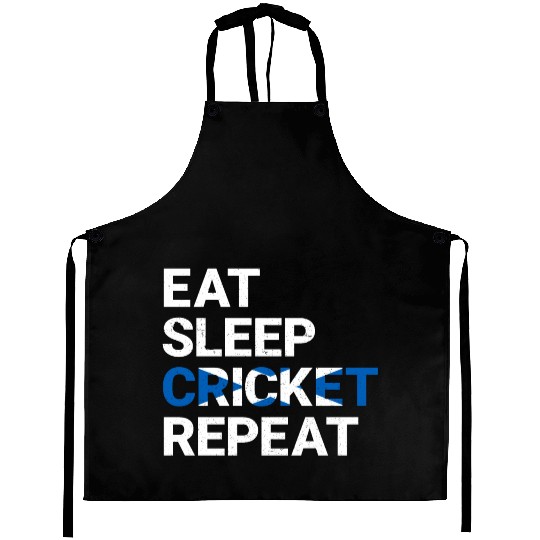 Eat Sleep Cricket Repeat Scotland Flag Sports Gift Aprons